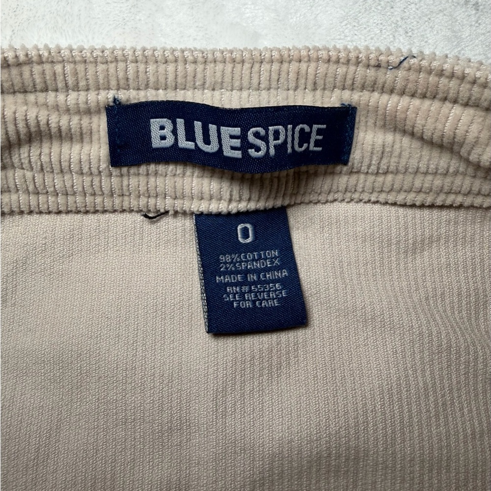 VTG Blue Spice Tan Corduroy Mini Skirt, 0 - Picture 6 of 6